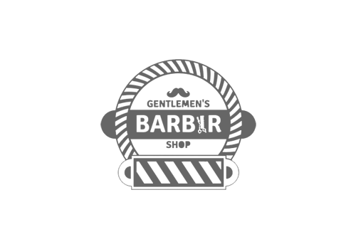 Gentlemens Barbiershop logo grijs